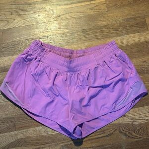 Lululemon Purple Hotty Hot shorts, Size 12